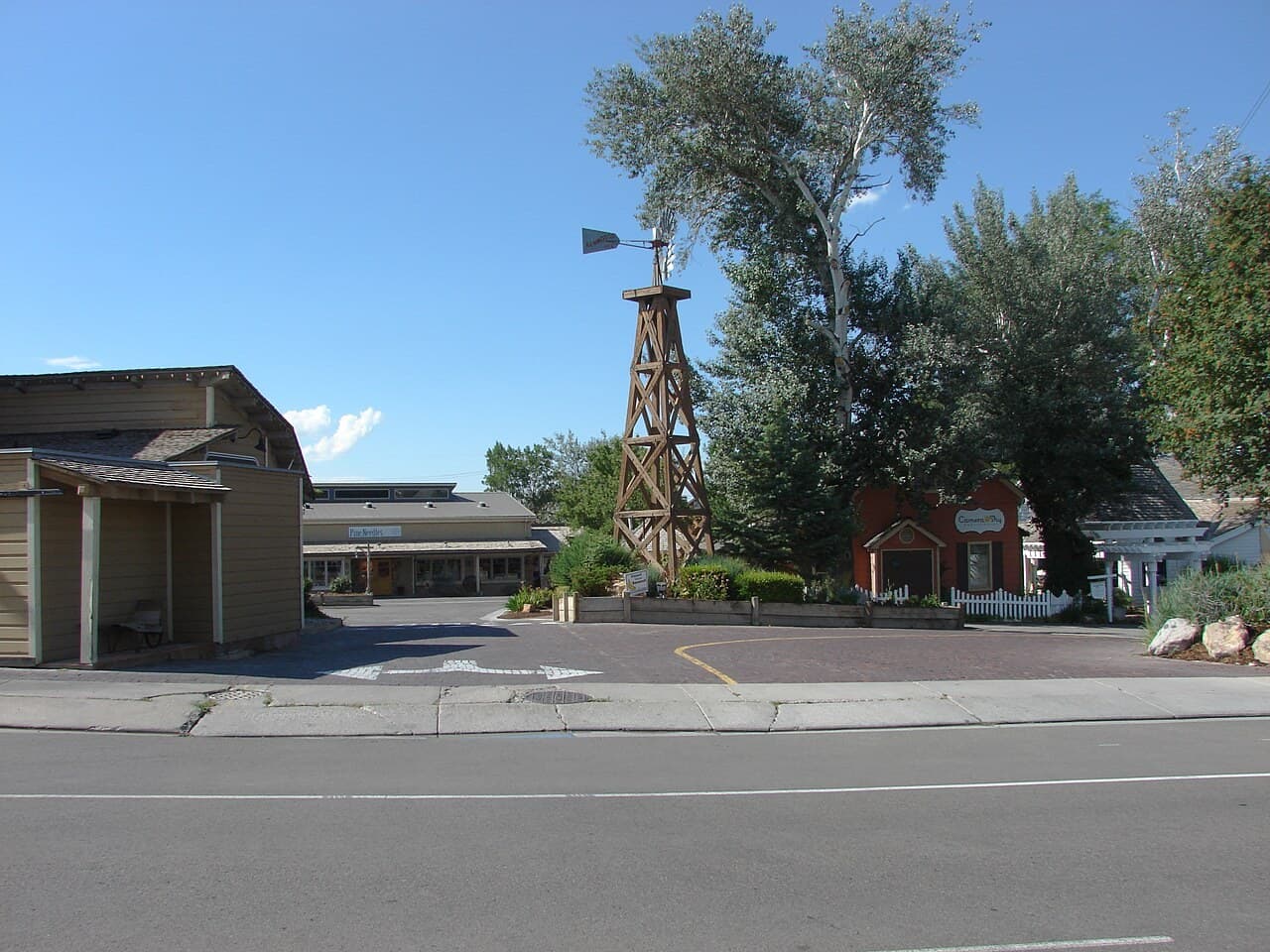 Historic windmill at Gardner Village in West Jordan, Utah